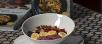 smoothie bowl with bananas and oats
